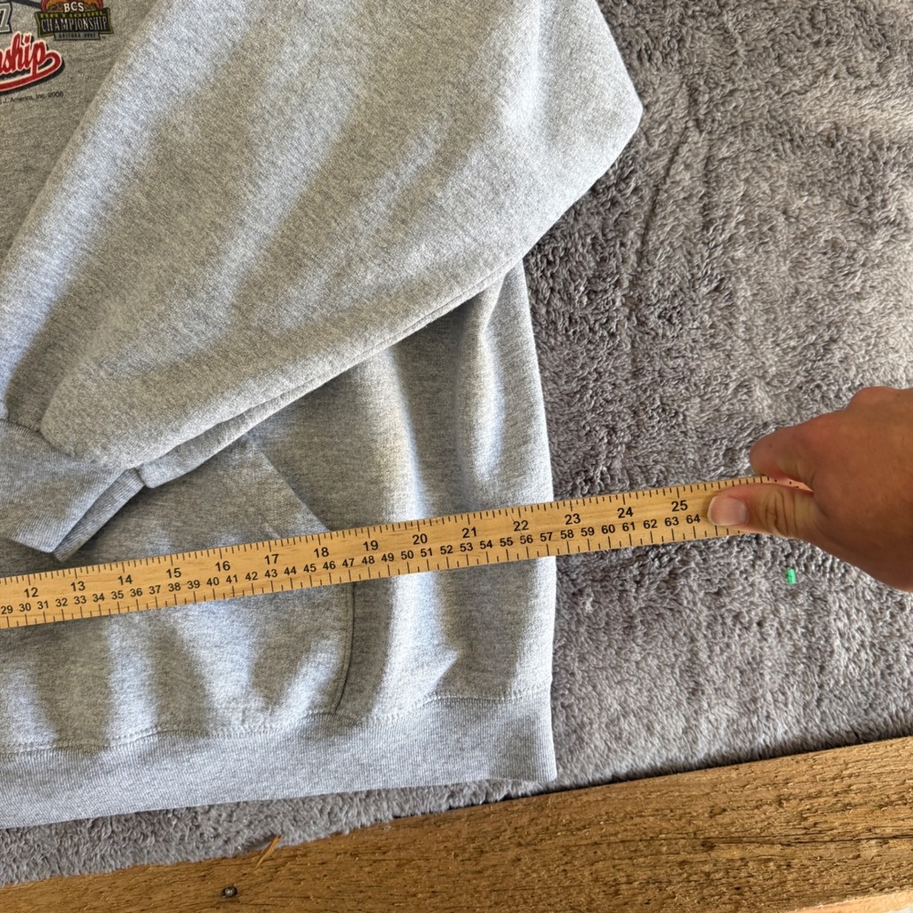 Fruit of the Loom Hoodie Mens 2XL Gray Excellent Ohio State 2007 Championship - Picture 7 of 7
